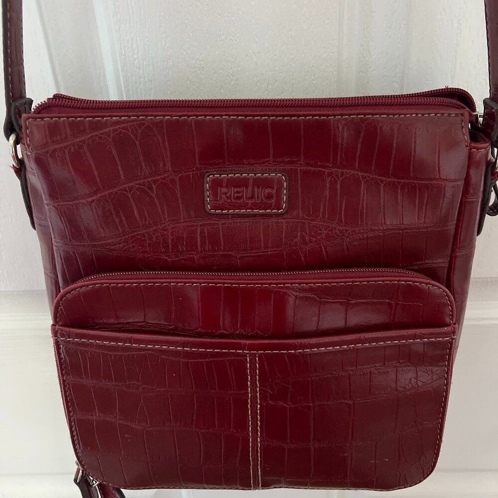 Red Relic Faux Leather Crossbody Purse in excellent used condition